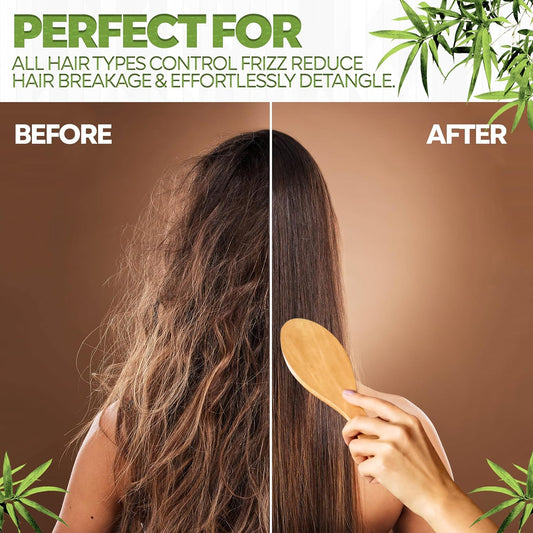 Phoenix Forge Bamboo Hairbrush and Comb Set